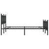 vidaXL Bedframe met hoofd- en voeteneinde metaal zwart 137x190 cm