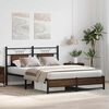 vidaXL Bedframe zonder matras bewerkt hout bruin eikenkleur 137x190 cm