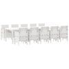vidaXL Tuin Eetset met kussen 11 pcs Wit en Taupe Synthetisch riet