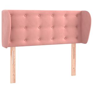 vidaXL Hoofdbord met randen 83x23x78/88 cm fluweel roze