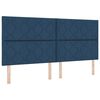 vidaXL Boxspring bed met matras met hoofdeinde Blauw 200 x 200 cm Stof
