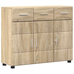 vidaXL Dressoir FLORIN 88,5 x 30,5 x 73 cm Sonoma Eiken Bewerkt hout