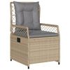 vidaXL Tuinstoelen 2 st verstelbaar poly rattan beige