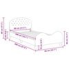 vidaXL Bedframe voor kinderen met hoofdbord Donkergrijs 80 x 200 cm