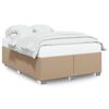 vidaXL Bedframe kunstleer cappuccinokleurig 140x190 cm