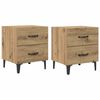 vidaXL Bed kast 2 pcs Artisan Eiken 40 x 35 x 47,5 cm Bewerkt hout