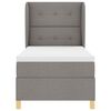 vidaXL Boxspringbed met Matras Donkergrijs 90x190 cm Taupe 90 x 190 cm