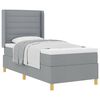 vidaXL Boxspringbed met matras Lichtgrijs 100 x 200 cm Stof