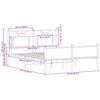 vidaXL Bedframe zonder matras hout gerookt eikenkleurig 150x200 cm