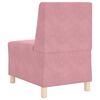 vidaXL Modulaire Bankeenheid Armlos 3 pcs Roze 55 x 74 x 82 cm Fluweel