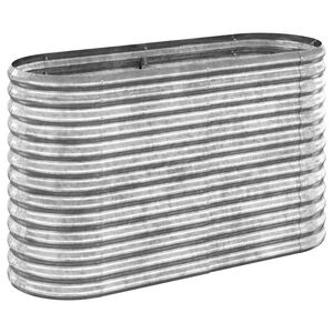 vidaXL Plantenbak 114x40x68 cm gegalvaniseerd staal zilverkleurig