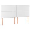 vidaXL Hoofdbord wit 200x5x118/128 cm kunstleer