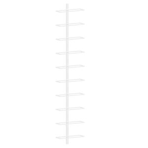 vidaXL Wijnrek voor 10 flessen wandmontage metaal wit