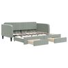 vidaXL Slaapbank met uitschuifbed lades 100x190 cm fluweel lichtgrijs