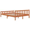 vidaXL Bedframe zonder matras massief grenenhout wasbruin 150x200 cm
