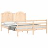 vidaXL Bedframe met hoofdbord massief hout 160x200 cm