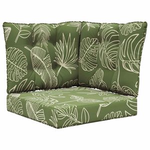 vidaXL Buiten bankkussen 3 pcs Bladontwerp Polyester