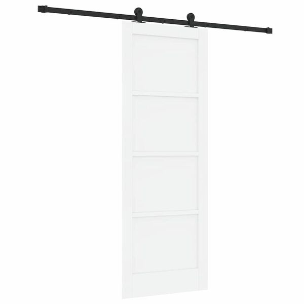vidaXL Schuifdeur ORKDAL Wit 78 x 211 cm Massief grenenhout