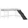 vidaXL Kinder loft bedframe met glijbaan Wit en Antraciet 90 x 200 cm