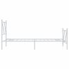vidaXL Bedframe met hoofd- en voeteneinde metaal wit 80x200 cm