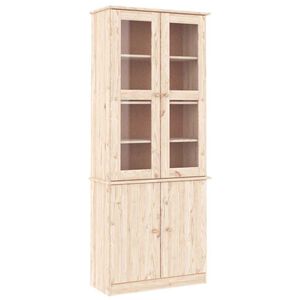 vidaXL Vitrinekast ALTA 77x35x186,5 cm massief grenenhout
