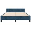 vidaXL Bedframe zonder matras 120x200 cm fluweel donkerblauw