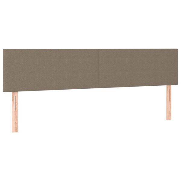 vidaXL Hoofdborden 180x5x78/88 cm stof taupe