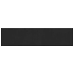 vidaXL Raamsokkel Zwart met houten nerf 60 x 25 x 4,5 cm PVC