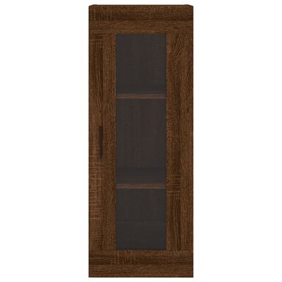 vidaXL Hoge kast 34,5x34x180 cm bewerkt hout bruin eikenkleur