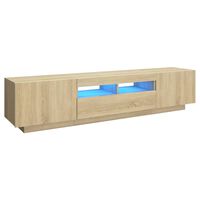 vidaXL Tv-meubel met LED-verlichting 180x35x40 cm sonoma eikenkleurig