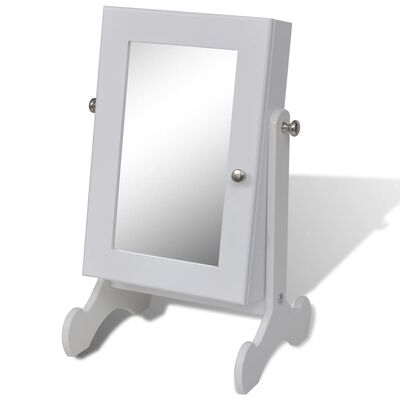 vidaXL Sieradenkast met spiegel tafelmodel hout