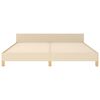 vidaXL Bedframe zonder matras stof cr&egrave;mekleurig 180x200 cm