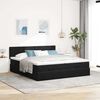 vidaXL Ottoman bed met matrassen en LED's 180x200cm fluweel zwart