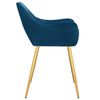 vidaXL Eetkamerstoelen 4 st fluweel blauw