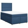 vidaXL Boxspring met matras stof blauw 120x200 cm