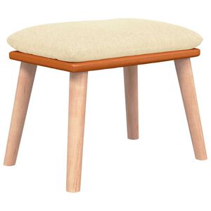 vidaXL Voetenbank 45x29,5x35 cm stof en kunstleer cr&egrave;mekleurig