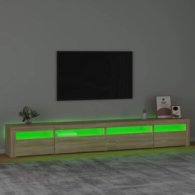 vidaXL Tv-meubel met LED-verlichting 270x35x40 cm sonoma eikenkleurig