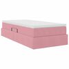 vidaXL Opbergbed met matras met matras Roze 90 x 200 cm Fluweel