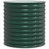 vidaXL Verhoogde plantenbak Groen 80 x 80 x 81 cm Staal