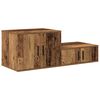vidaXL Opbergkast 2 pcs Oudhout 108 x 41 x 40 cm Bewerkt hout