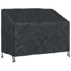 vidaXL Tuinbankhoes Zwart 134 x 70 x 65 / 94 cm 420D Oxford Stof