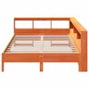 vidaXL Bed met boekenkast zonder matras grenenhout wasbruin 140x200 cm