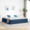 vidaXL Opslag bed met matras met matras Blauw 200 x 200 cm Polyester