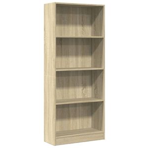vidaXL Boekenkast 60x24x143 cm bewerkt hout sonoma eikenkleurig