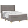 vidaXL Boxspringbed met hoofdeinde Taupe 140 x 190 cm Stof