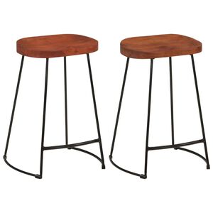 vidaXL Barkrukken 2 st Gavin 45x40x63 cm massief mangohout