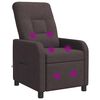vidaXL Massage Recliner Donkerbruin Stof
