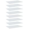 vidaXL Wandschappen 8 st 60x40x1,5 cm spaanplaat hoogglans wit