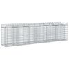 vidaXL Gabion Verhoogd Bed 2 pcs Zilverkleurig