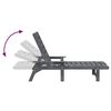 vidaXL Ligstoel Lichtgrijs 195,5 x 53 x 98,5 cm HDPE
